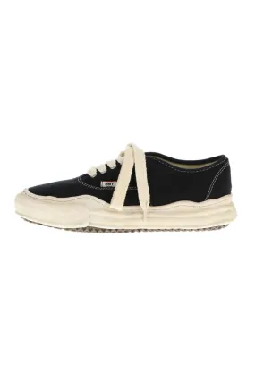 -BAKER- Over-dyed original sole canvas Low-Top sneakers Black