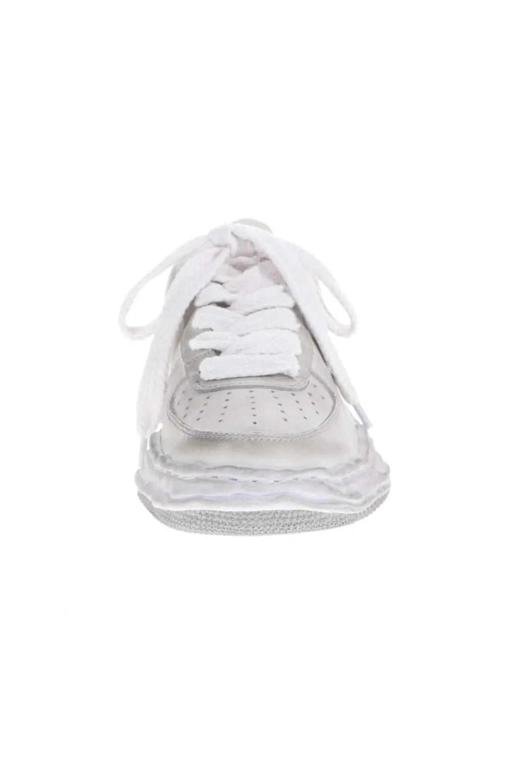 -WAYNE low-original distressed effect sole leather Low-Top sneakers White