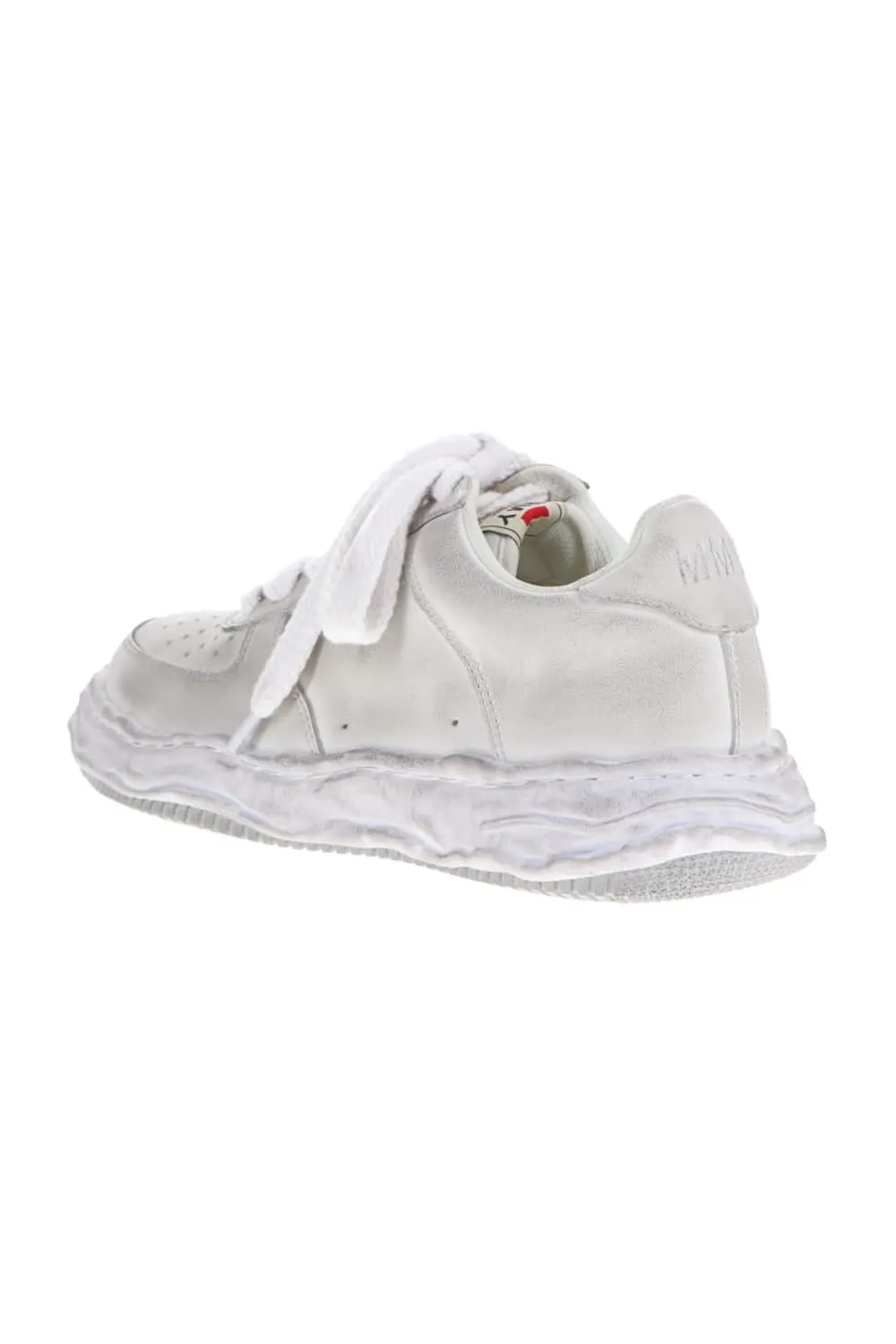 -WAYNE low-original distressed effect sole leather Low-Top sneakers White