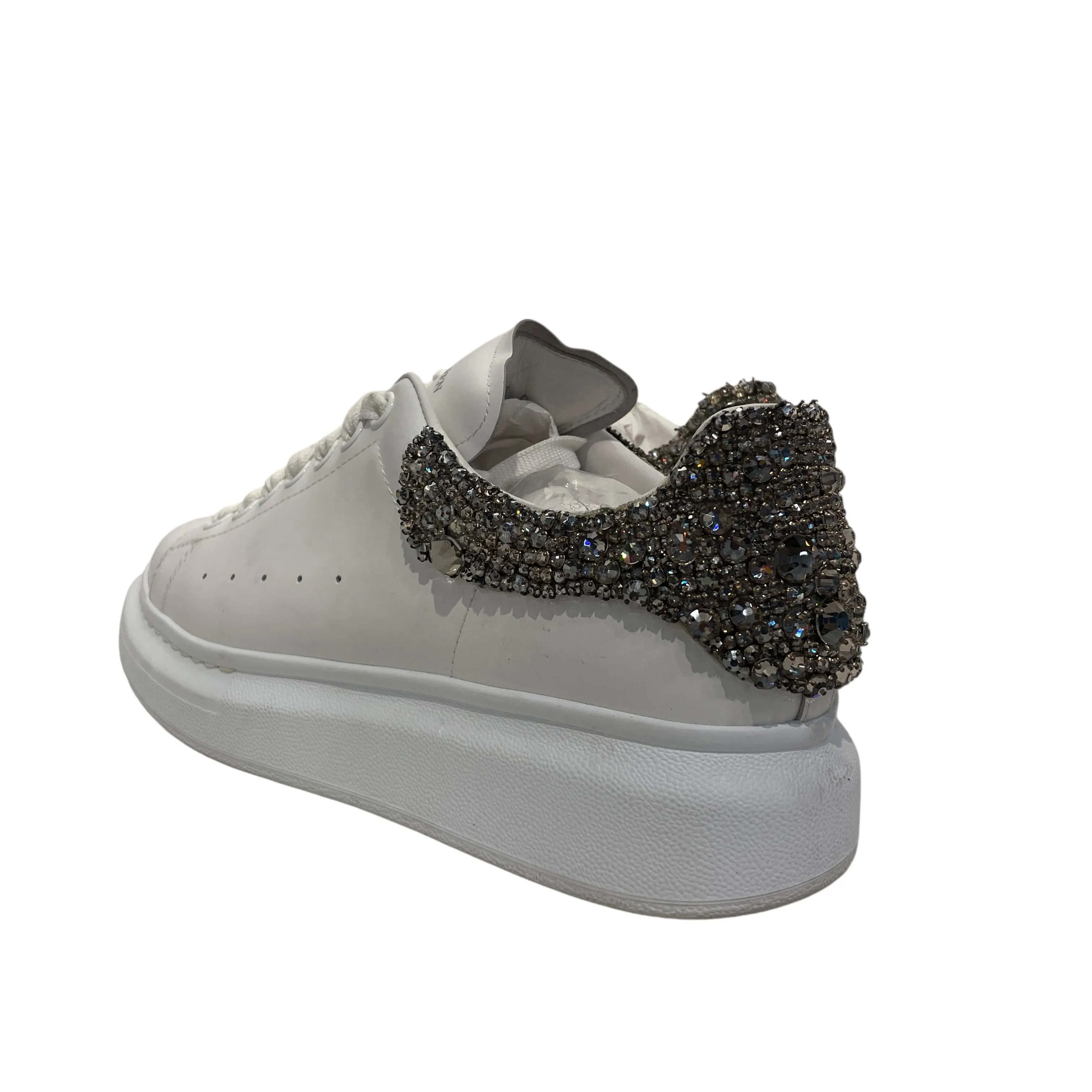 Alexander McQueen/Low-Sneakers/US 9/Glitter/WHT/