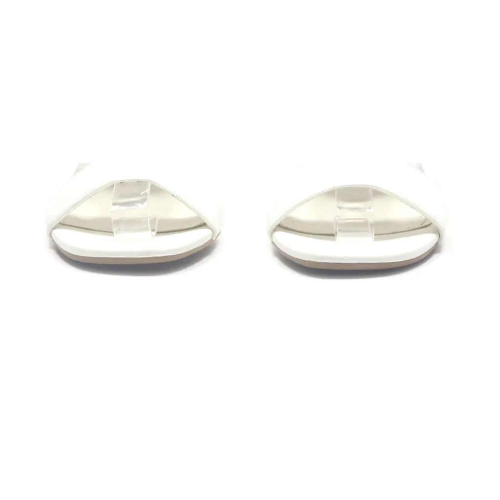 Anne Klein Mid-Heel Sandals Leather White Colour For Women