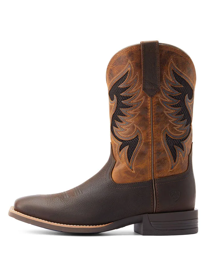 Ariat 10044573 Mens Cowpuncher VentTEK Western Boot Dark Brown