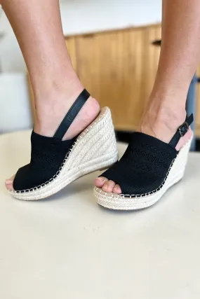 Back in Black Nautical Wedges