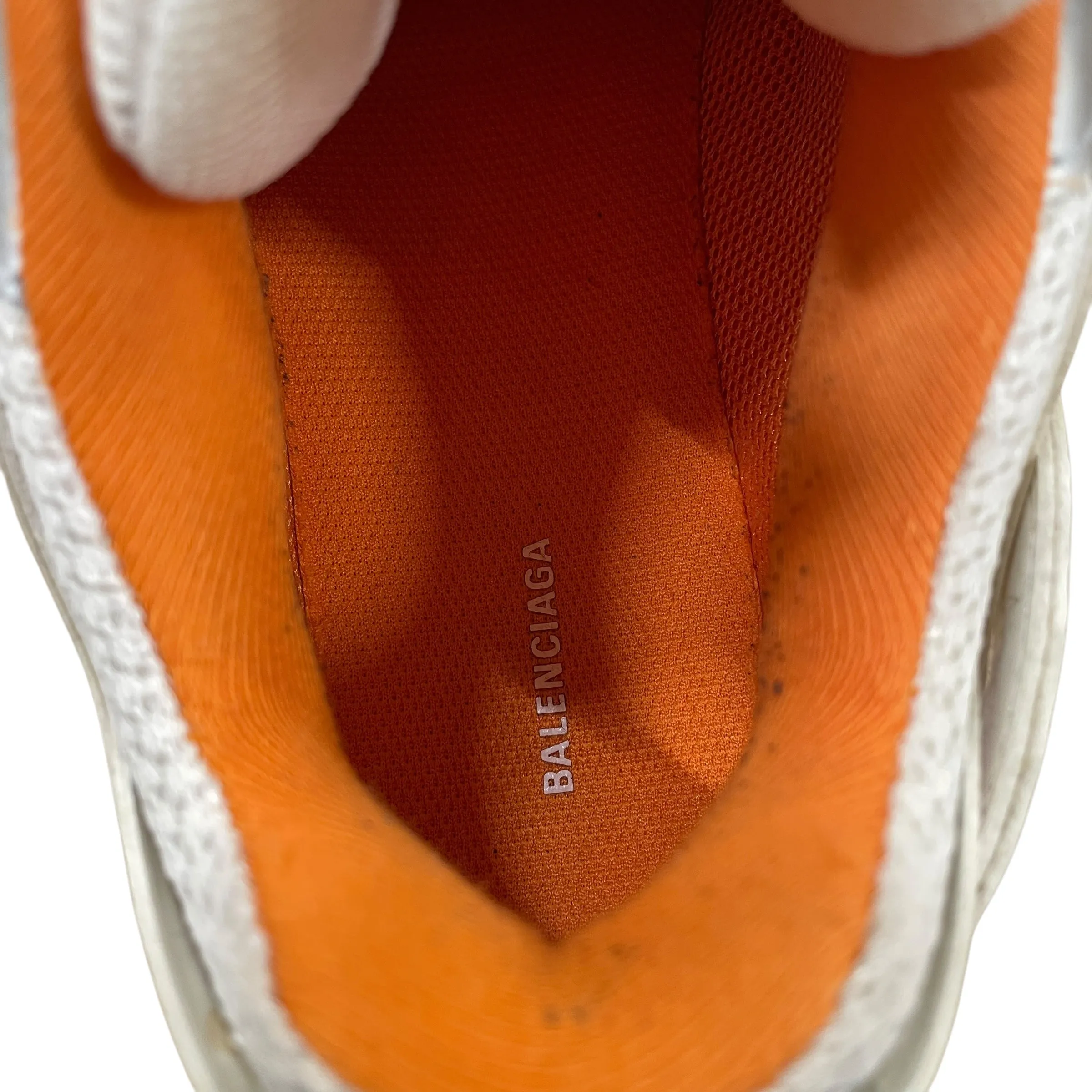 BALENCIAGA/Hi-Sneakers/US 8/WHT/orange track