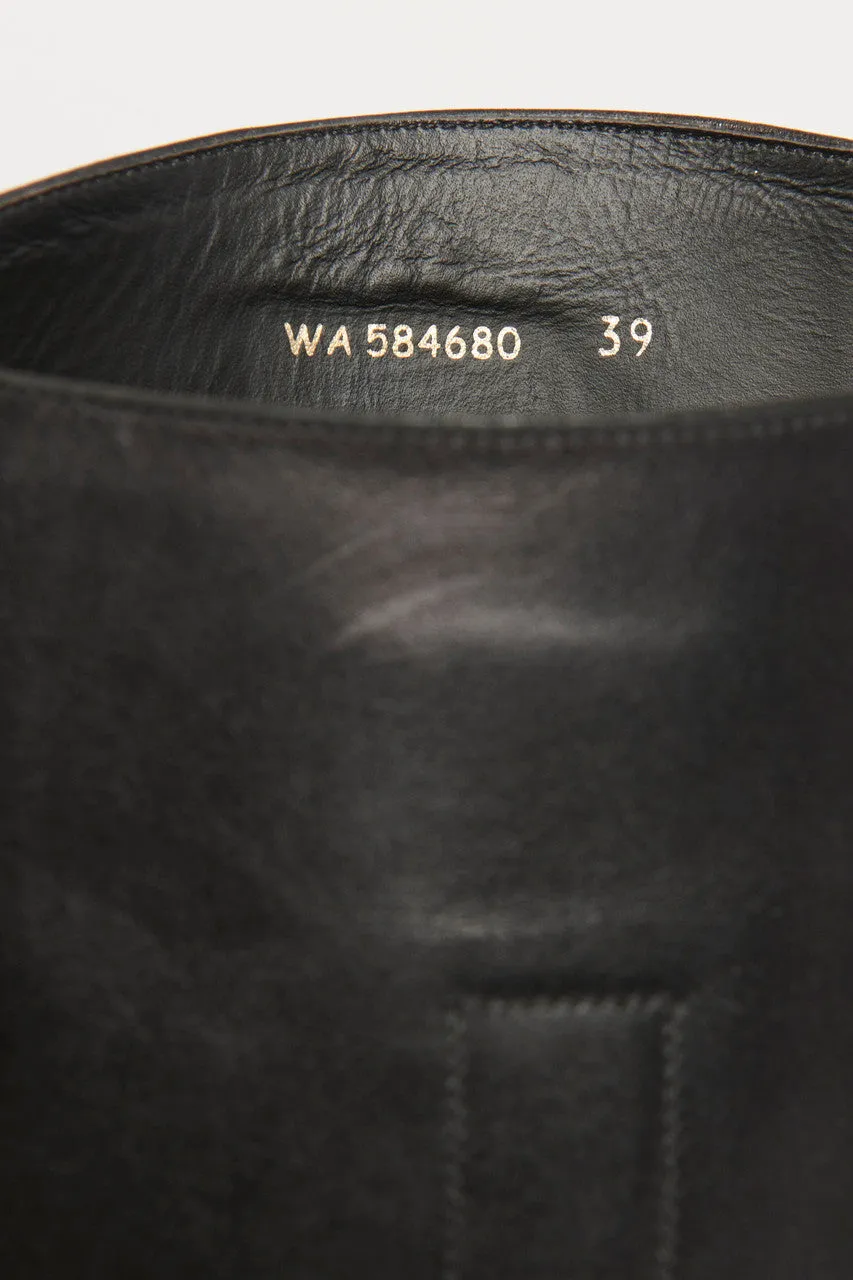 Black Equestrian Preowned Leather Boots