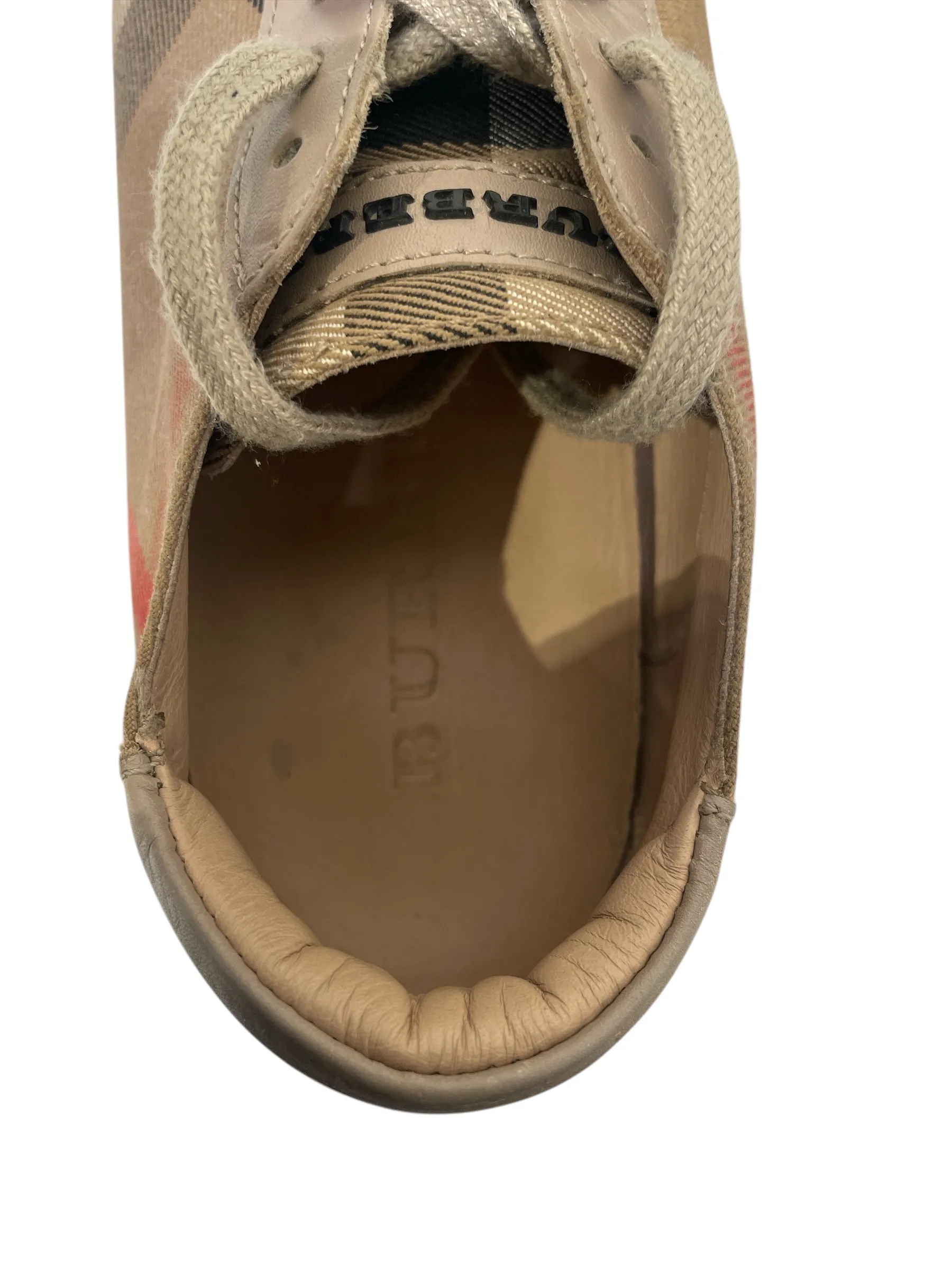 BURBERRY/Low-Sneakers/EU 38/Stripe/Cotton/IVR/