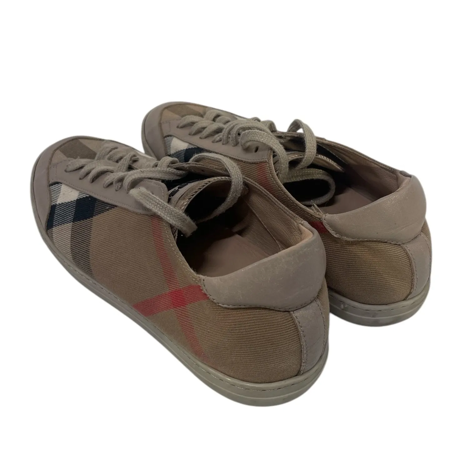BURBERRY/Low-Sneakers/EU 38/Stripe/Cotton/IVR/
