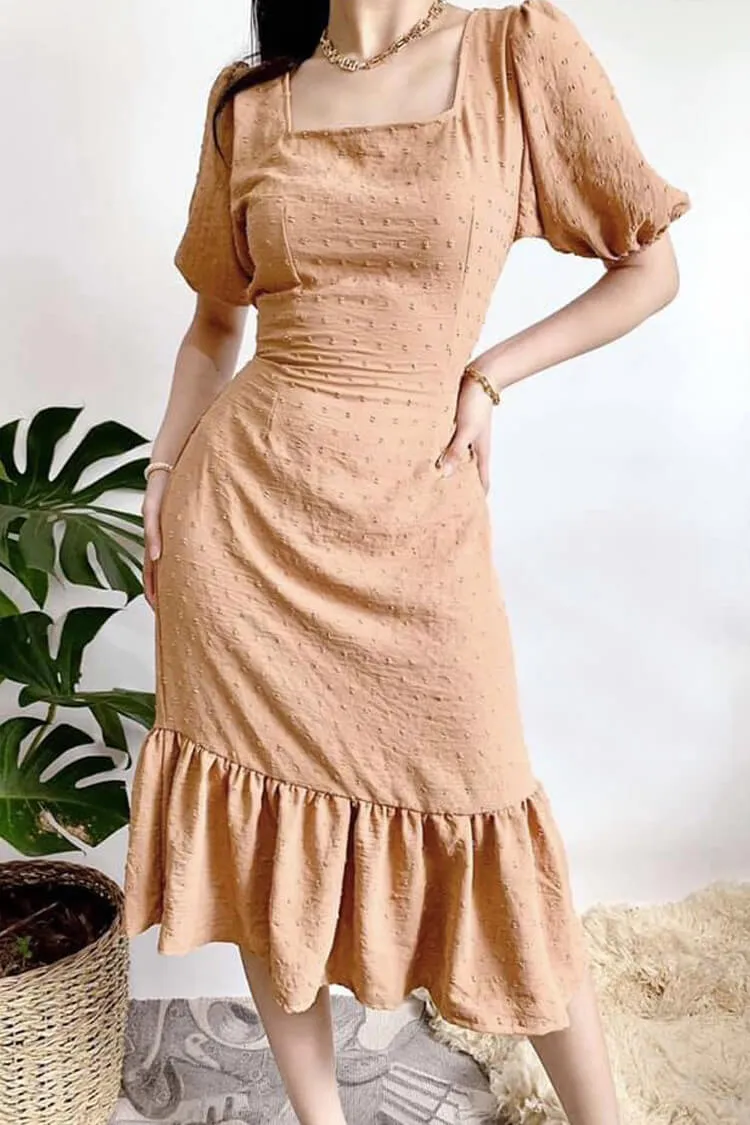 Cynthia Square Neck Dress