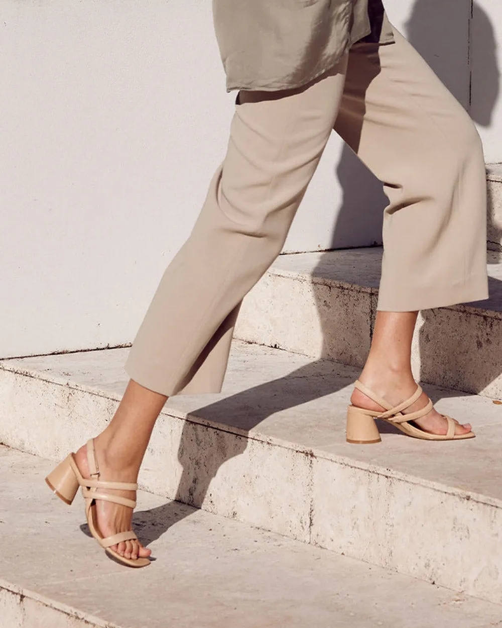 EOS Petella Nude Leather Summer Slingback
