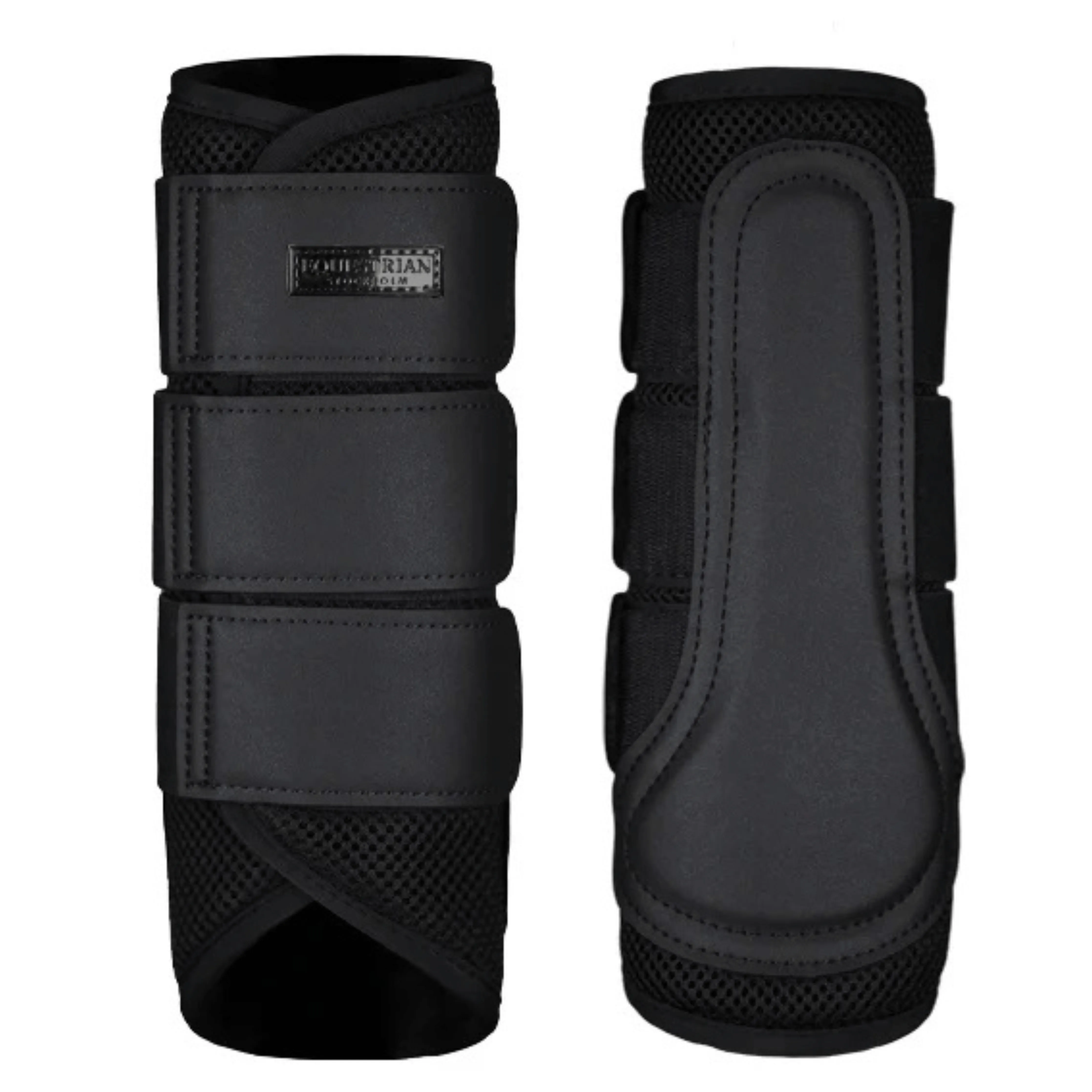 Equestrian Stockholm Classic Mesh Brushing Boots - Black
