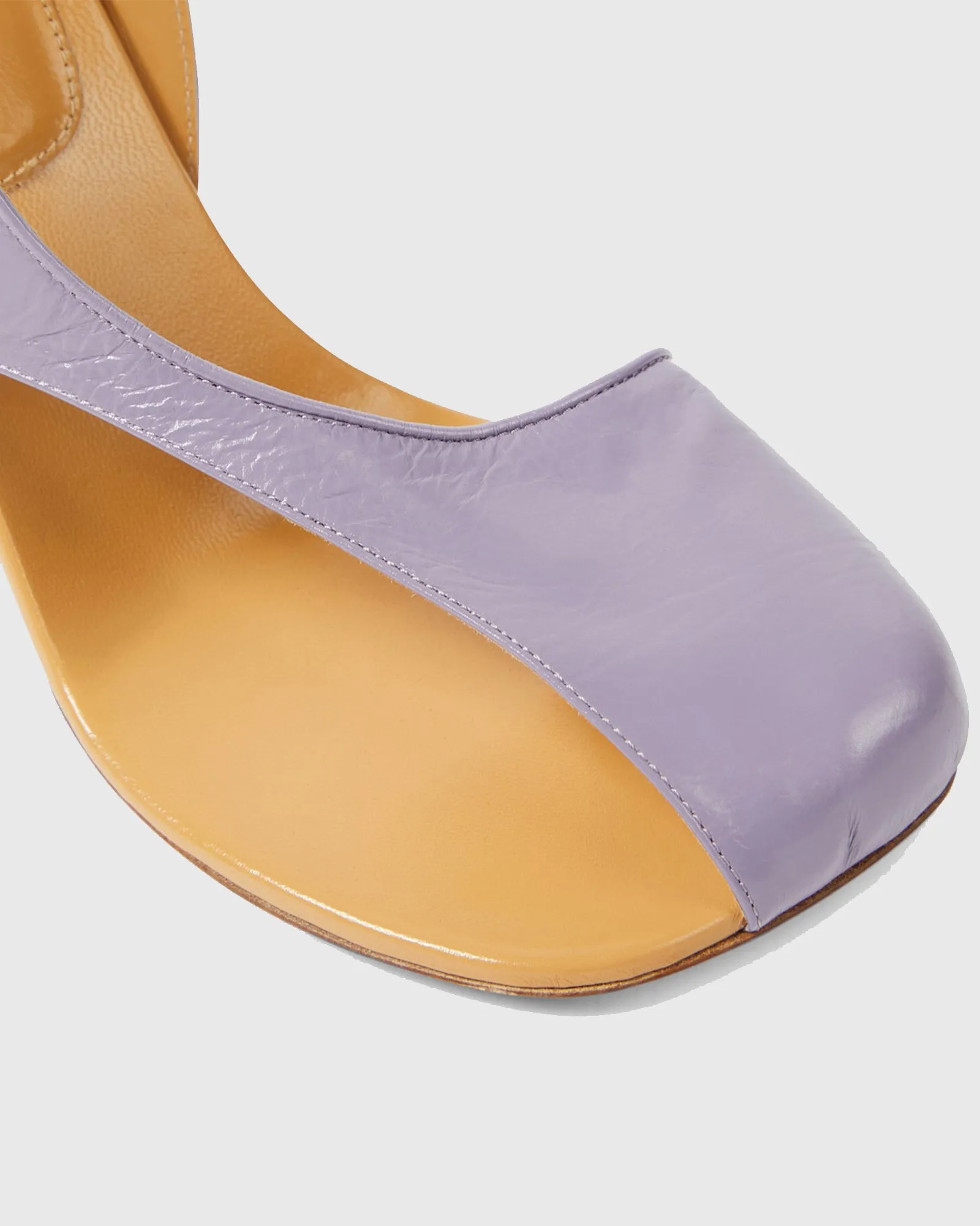 Fina Split Toe?Flared Heel Sandals In Purple