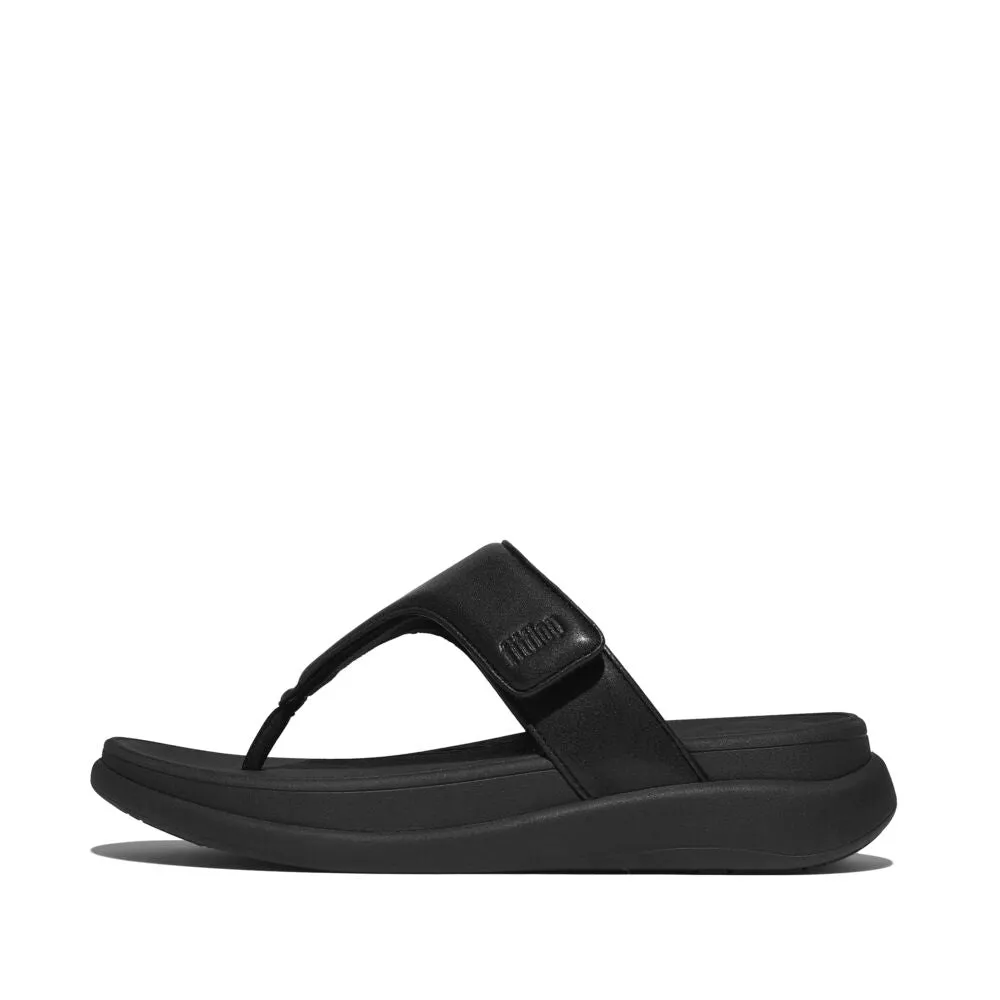 FitFlop F-Mode Go Adjustable Flatform Sandals - All Black