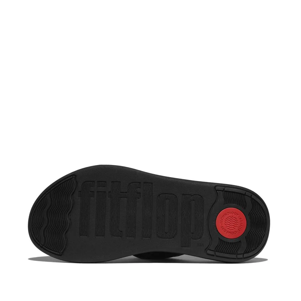 FitFlop F-Mode Go Adjustable Flatform Sandals - All Black
