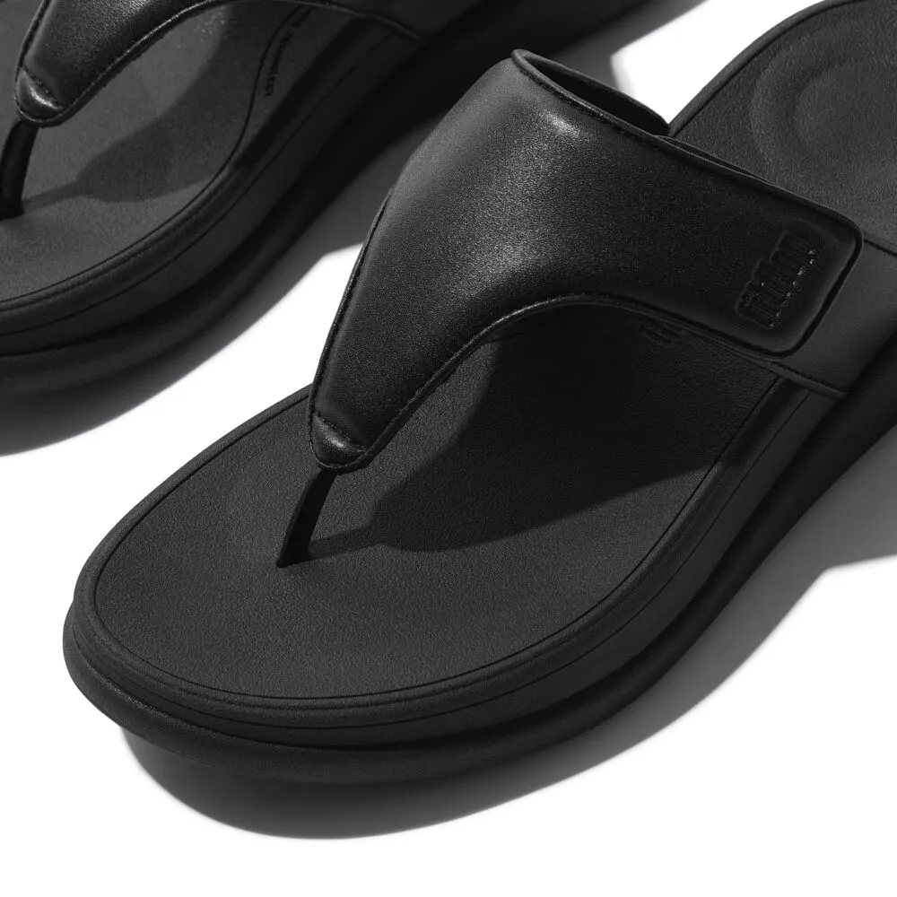 FitFlop F-Mode Go Adjustable Flatform Sandals - All Black