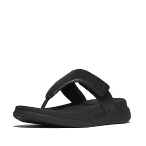 FitFlop F-Mode Go Adjustable Flatform Sandals - All Black
