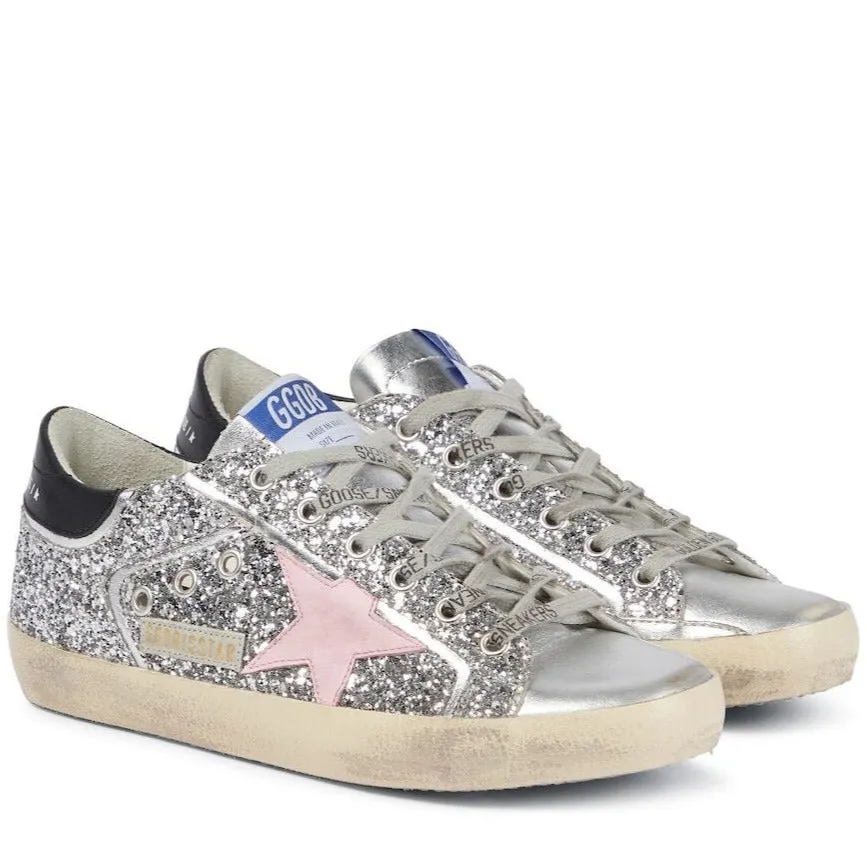 Golden Goose Super-Star Embellished Leather Sneakers