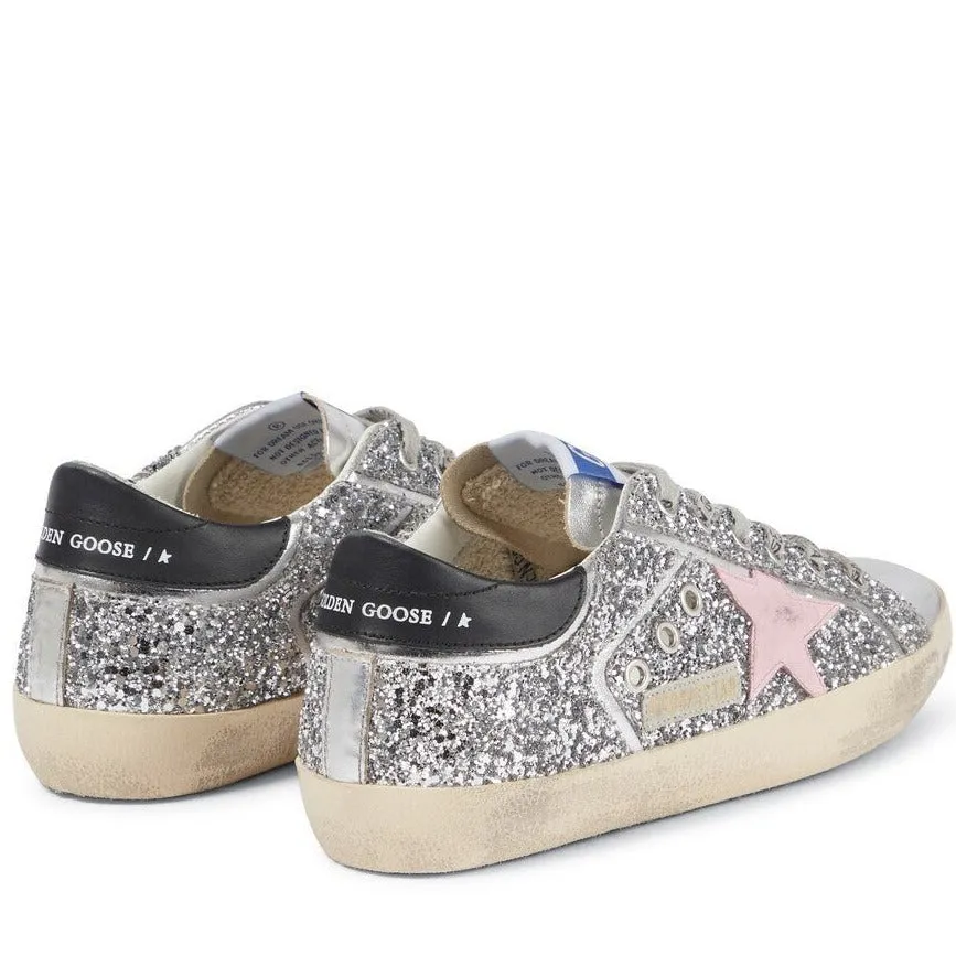 Golden Goose Super-Star Embellished Leather Sneakers