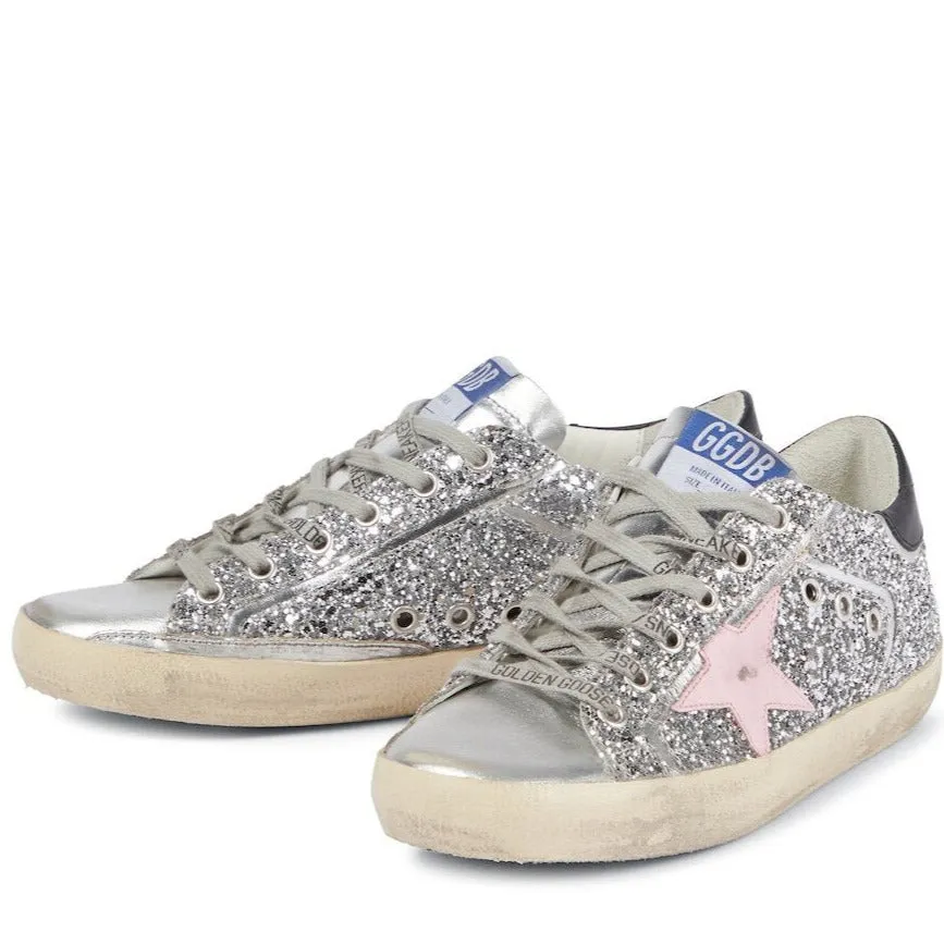 Golden Goose Super-Star Embellished Leather Sneakers