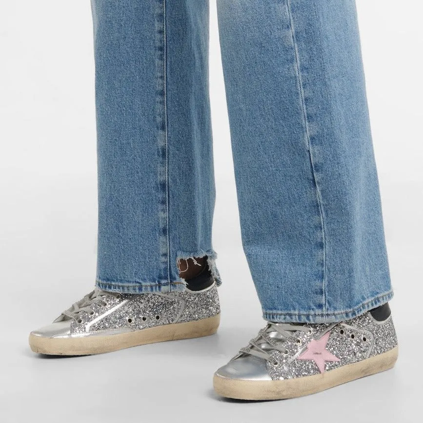 Golden Goose Super-Star Embellished Leather Sneakers