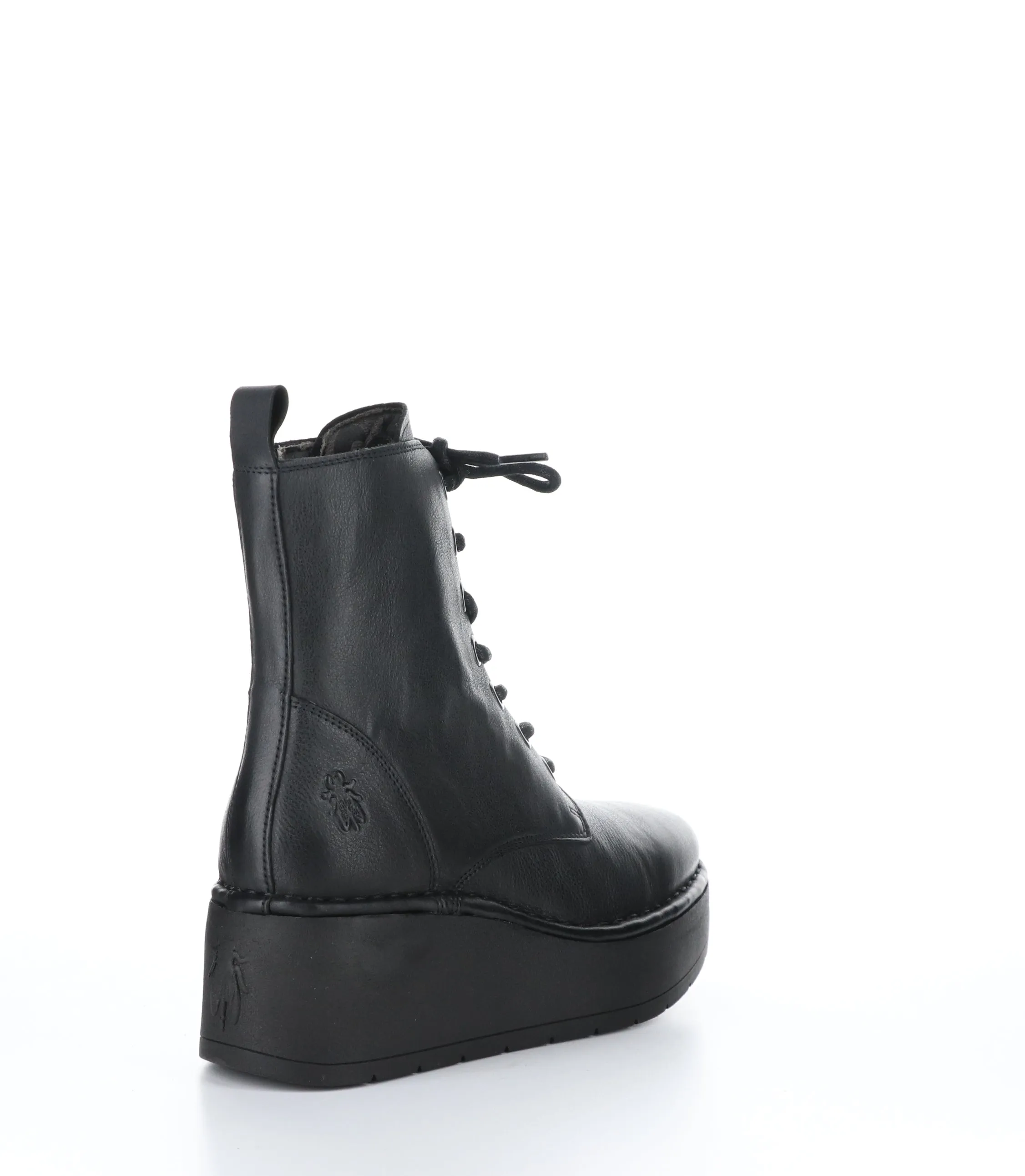 HEPE239FLY Black Zip Up Boots