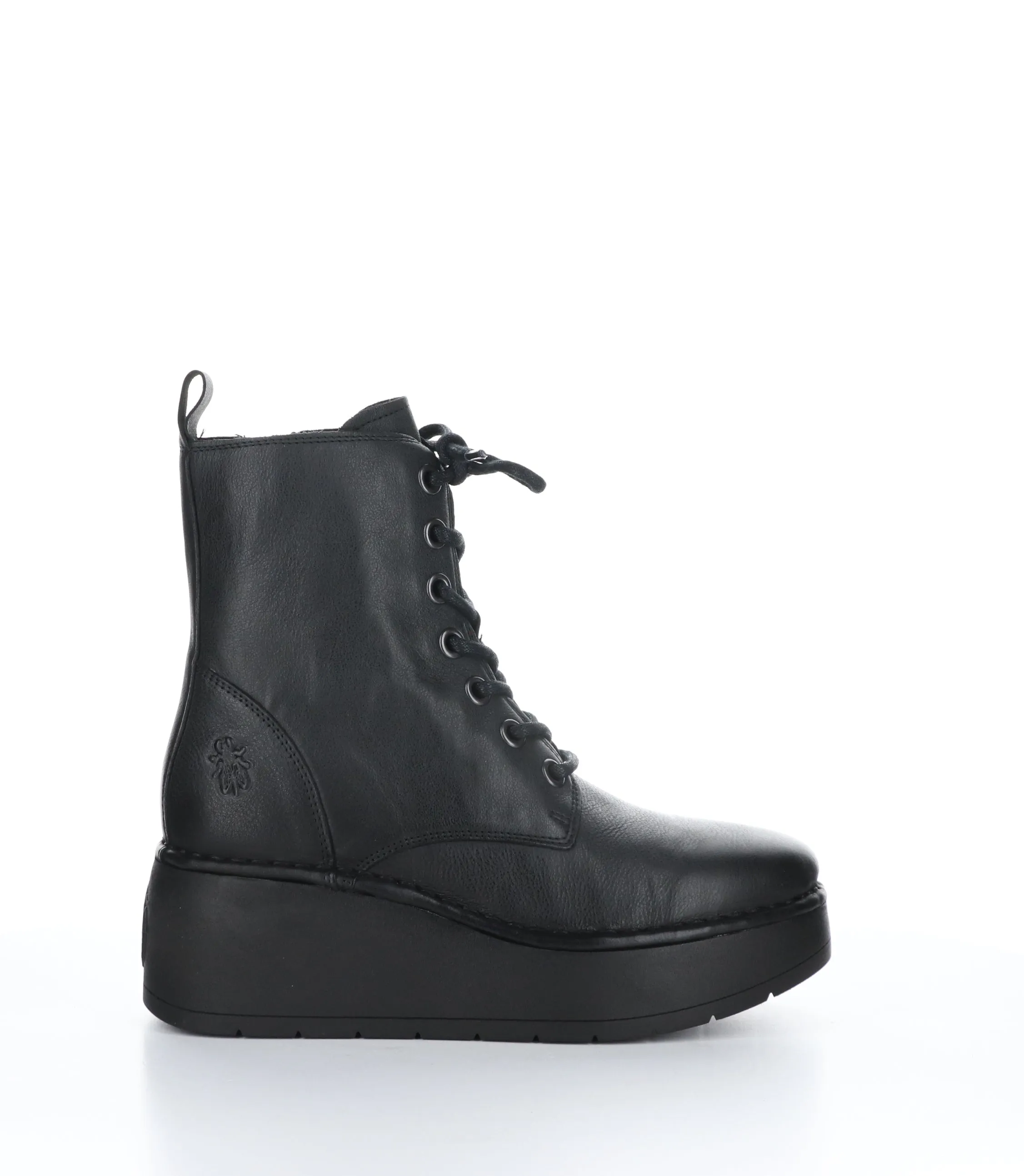 HEPE239FLY Black Zip Up Boots
