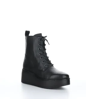 HEPE239FLY Black Zip Up Boots