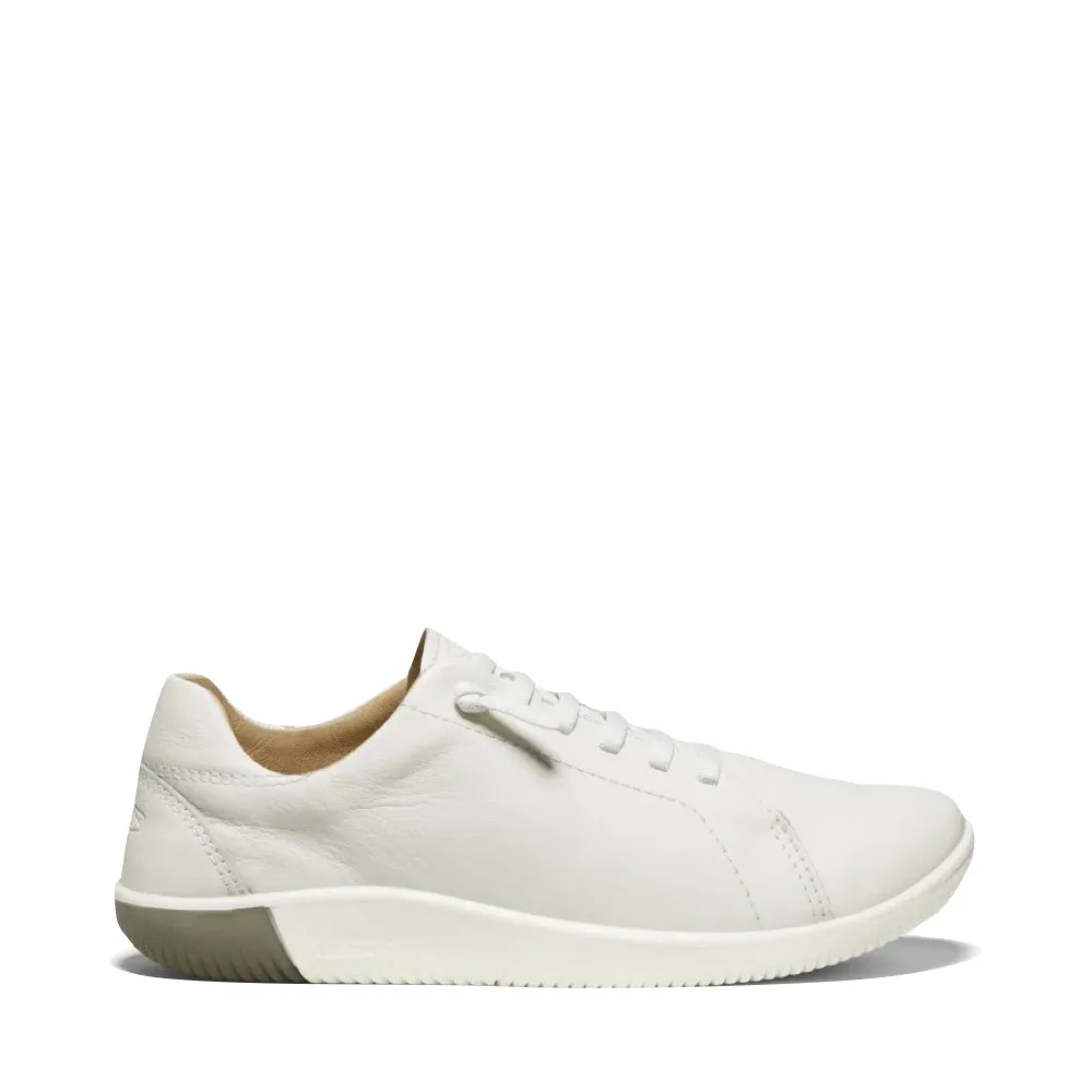KEEN Women's KNX Leather Sneaker in Star White/Star White