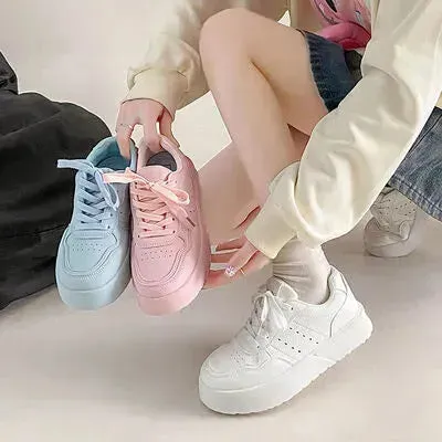 Lace Up Platform Athletic Sneakers
