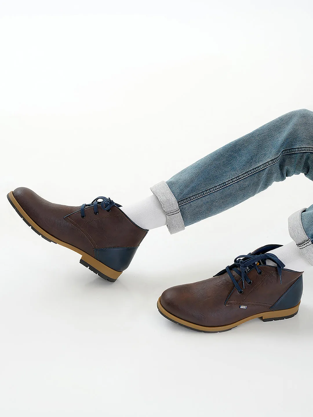 Men's Brown Round Toe Boot (IX1020)