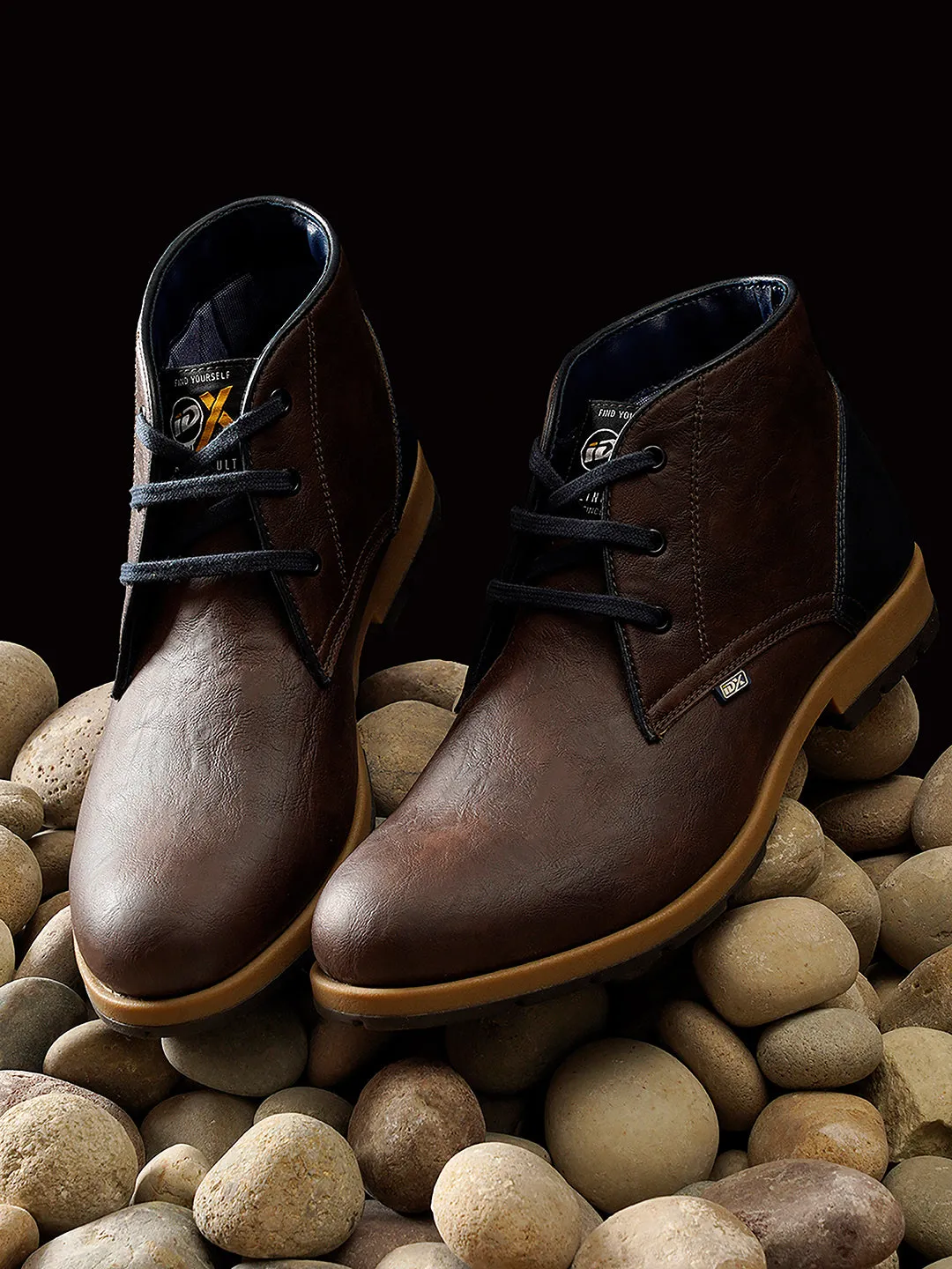 Men's Brown Round Toe Boot (IX1020)