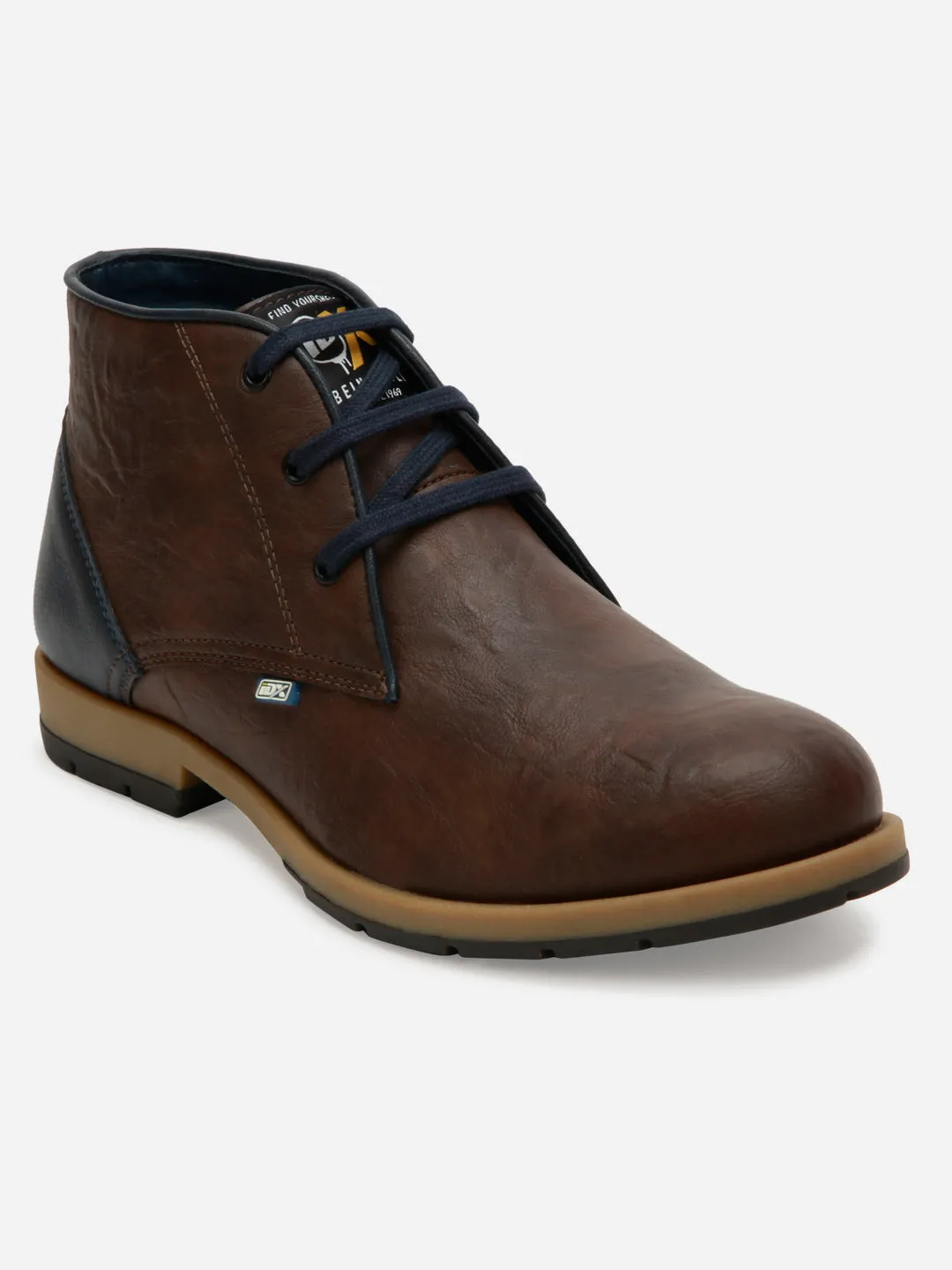 Men's Brown Round Toe Boot (IX1020)