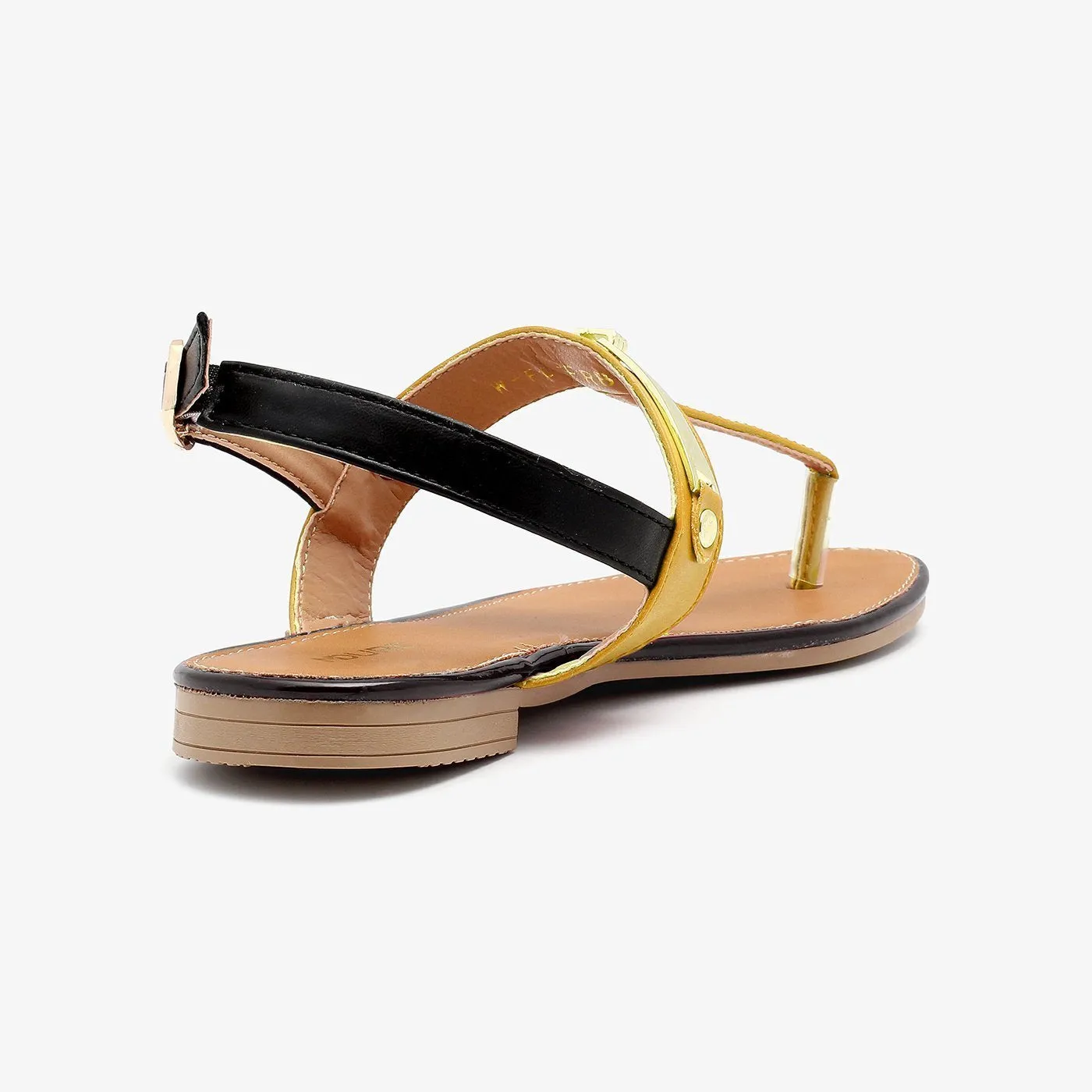 Metallic Trim Ladies Sandals