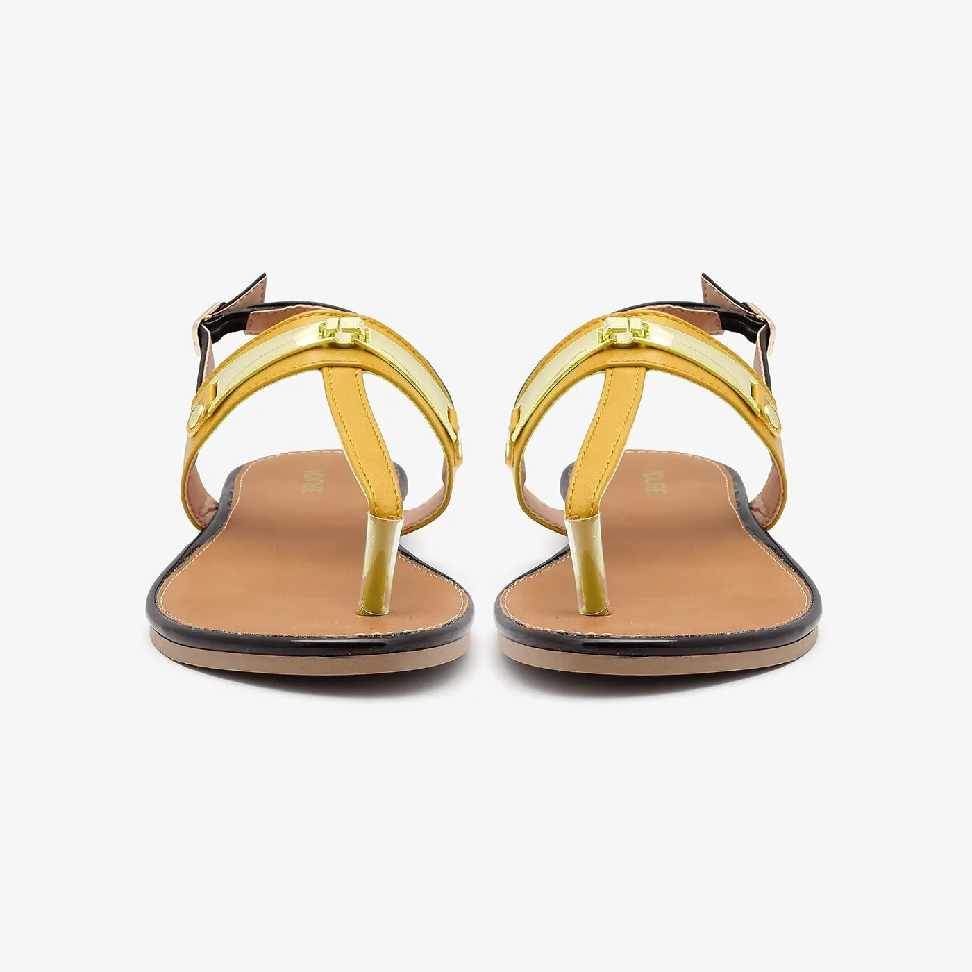 Metallic Trim Ladies Sandals