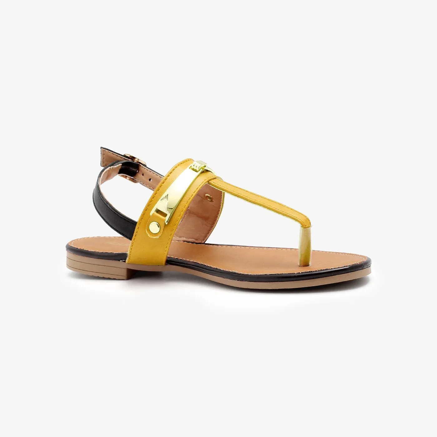 Metallic Trim Ladies Sandals