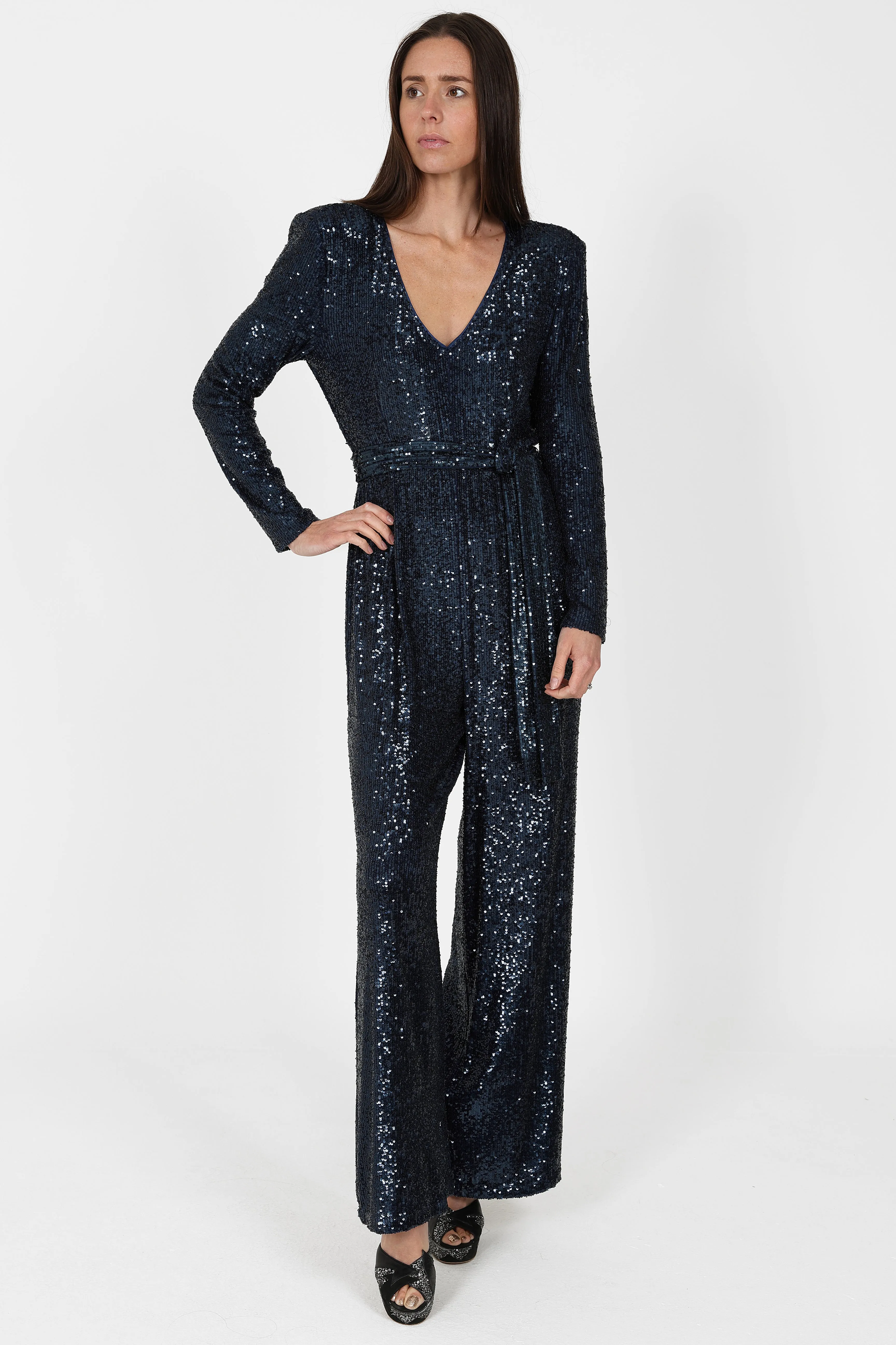 New York Jumpsuit Navy Sequin