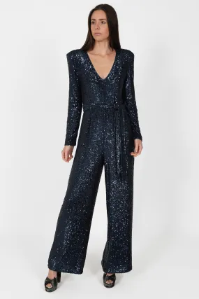 New York Jumpsuit Navy Sequin