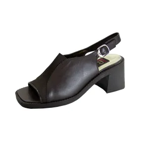 PEERAGE Lindy Women's Wide Width Leather Heeled Sandals