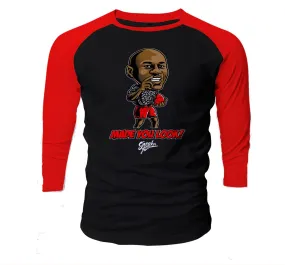 Retro 3 Red Cement Made You Look Raglan