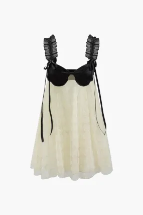 Salvia – Romantic design – Lace backless mini dress