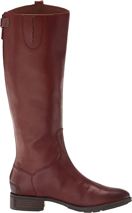 Sam Edelman Penny Burnt Brandy Rounded Toe Block Heel Knee High Equestrian Boots