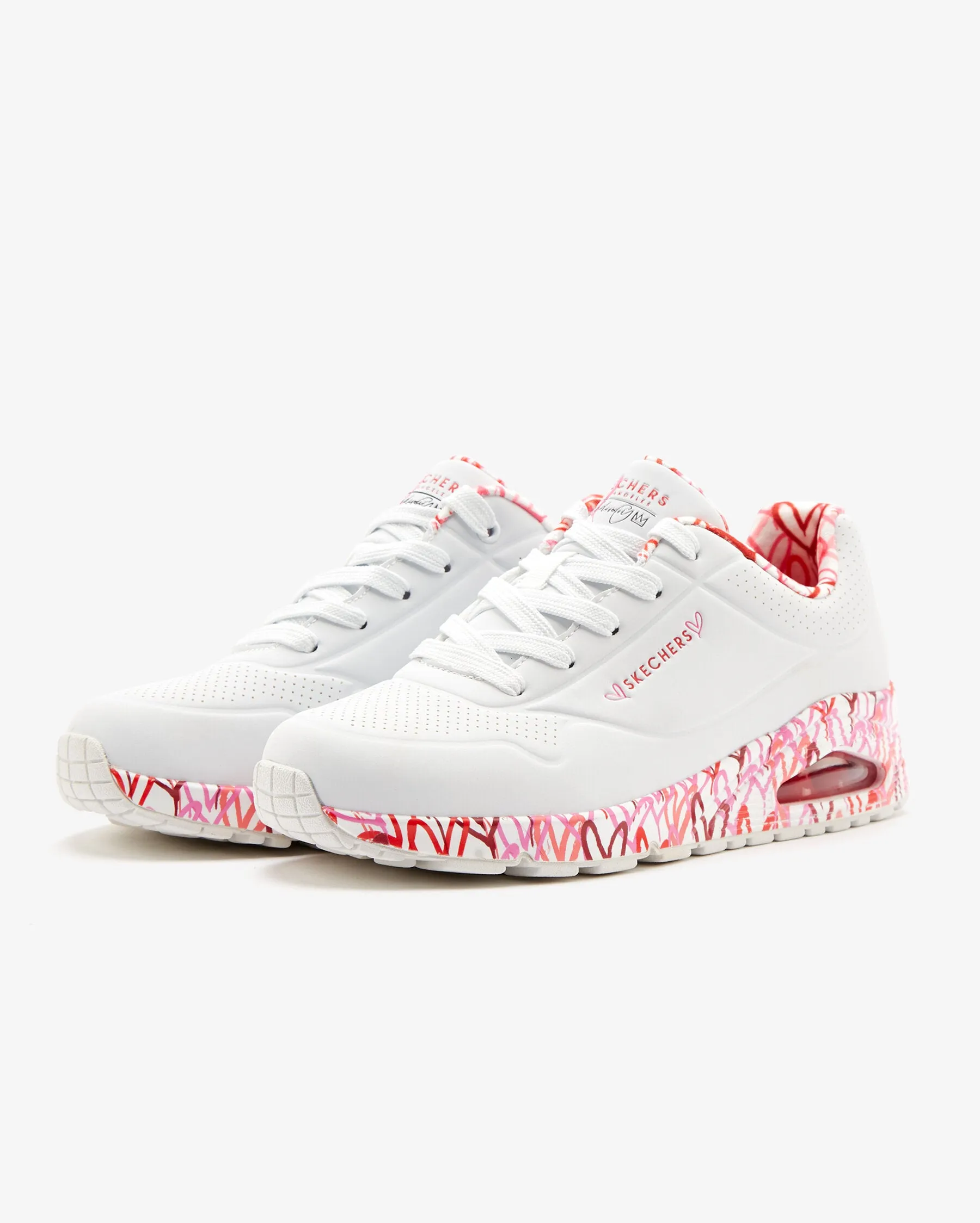 Skechers Women JGoldcrown SKECHERS Street Uno Shoes - 155506-WHT