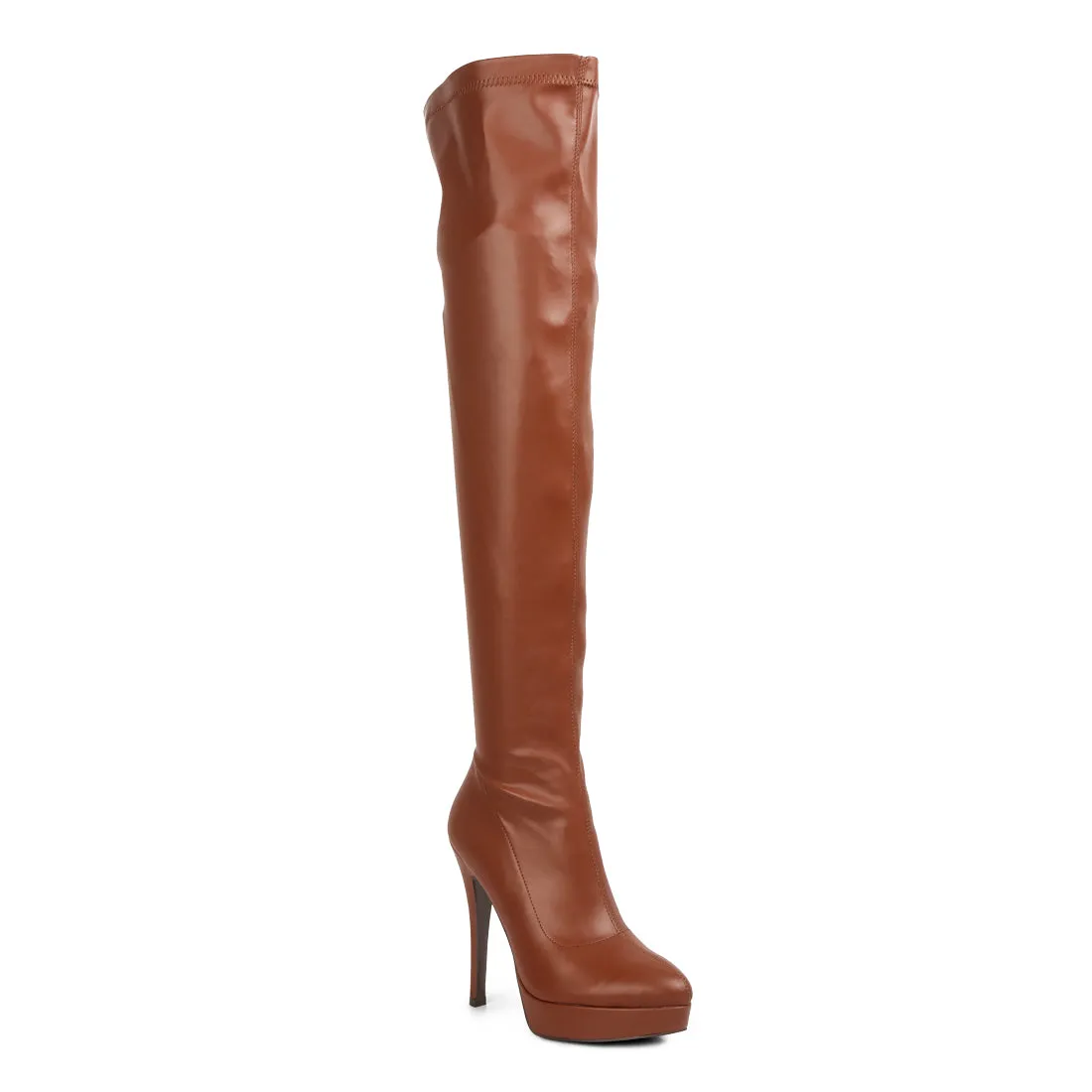 Stretch High Heeled Long Boots
