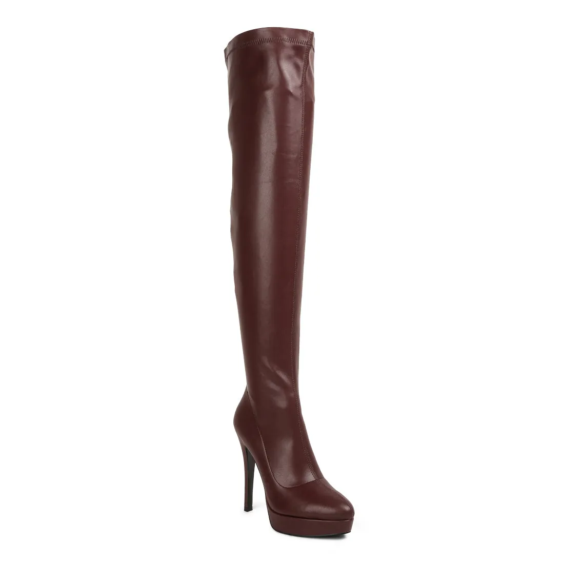Stretch High Heeled Long Boots