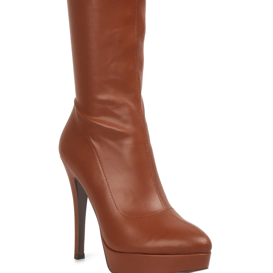 Stretch High Heeled Long Boots