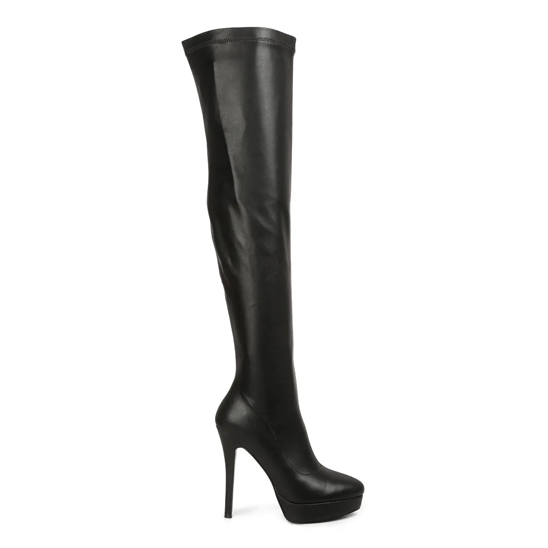 Stretch High Heeled Long Boots