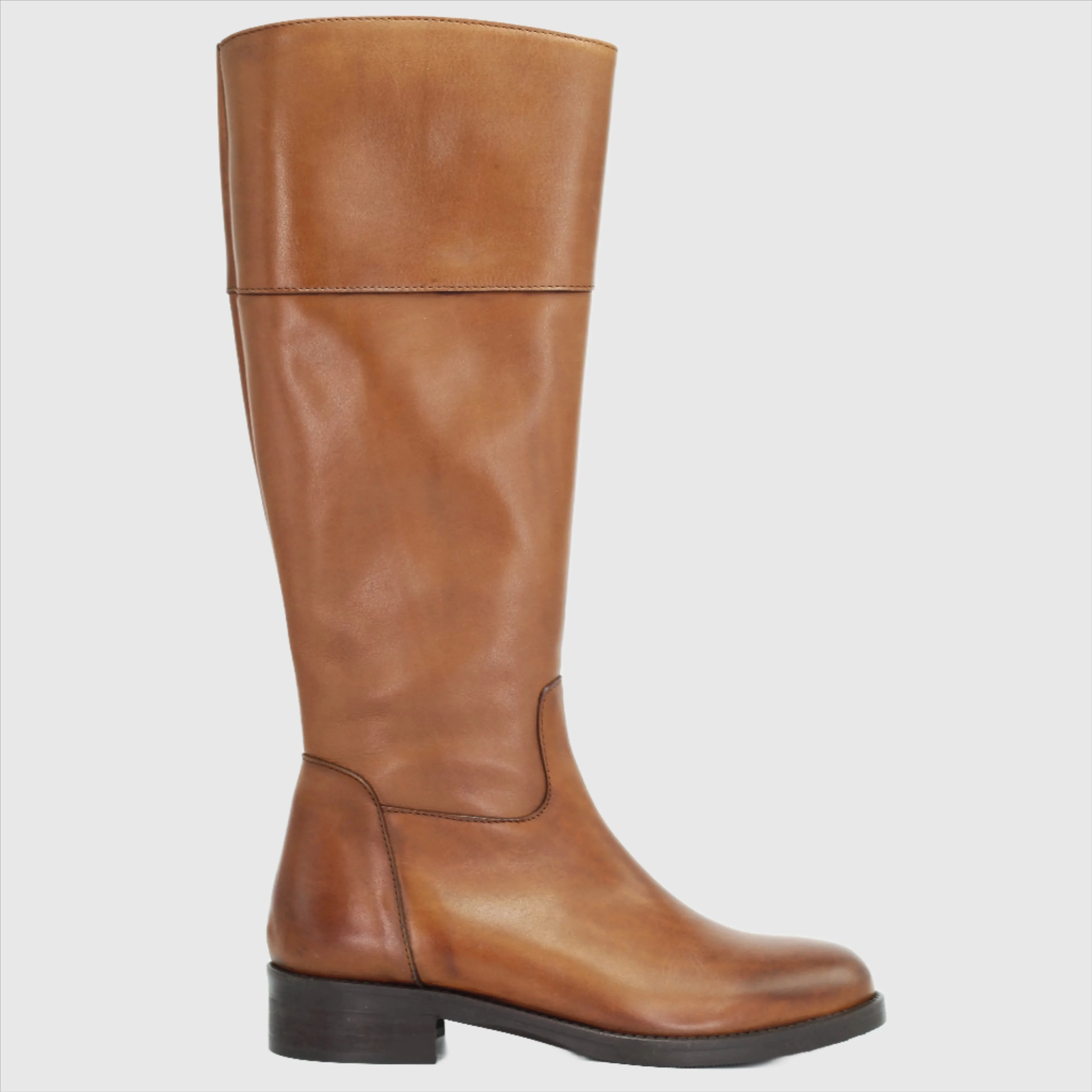 Women's equestrian boot in calf leather cuoio (GC5904)